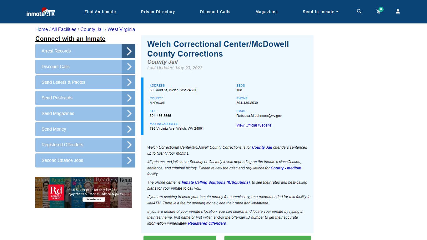 Welch Correctional Center/McDowell County Corrections
